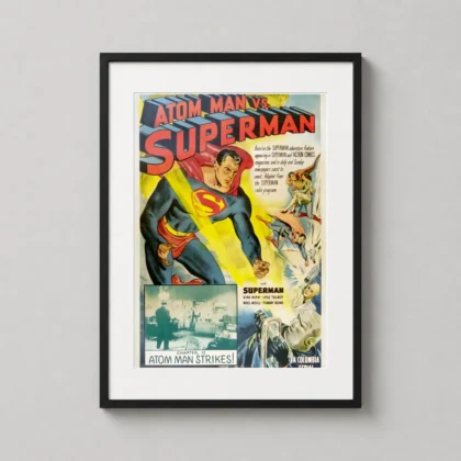 Atom Man Vs Superman Vintage Movie Poster 1950 - movie poster from MerchFuse