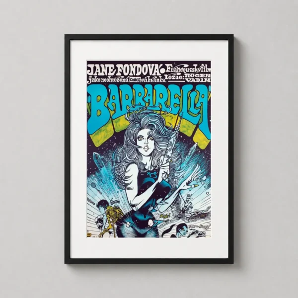 Barbarella 1971 Czech Kája Saudek Comic Movie Poster