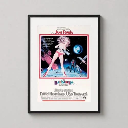 Barbarella 1968 Jane Fonda Retro Sci-Fi Movie Poster