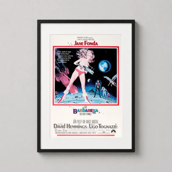 Barbarella 1968 Jane Fonda Retro Sci-Fi Movie Poster