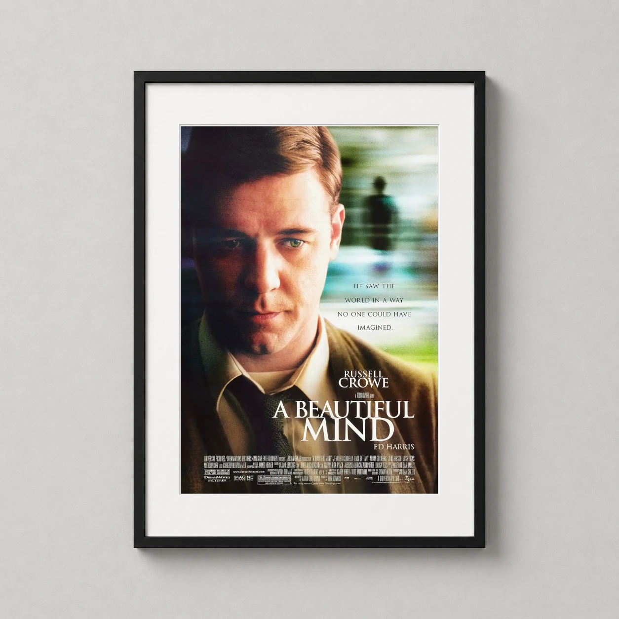 Beautiful Mind — this dramatic A Beautiful Mind art print features a close-up portrait