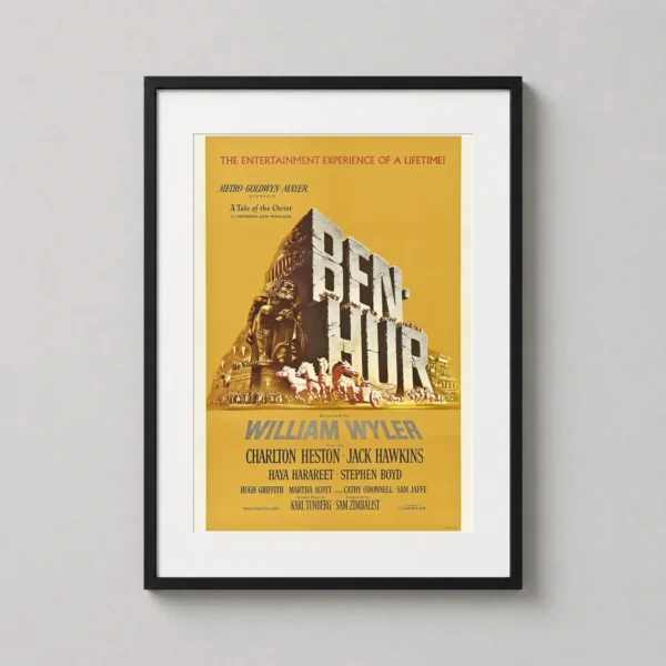 Ben-Hur 1959 Chariot Race Cinema Movie Poster