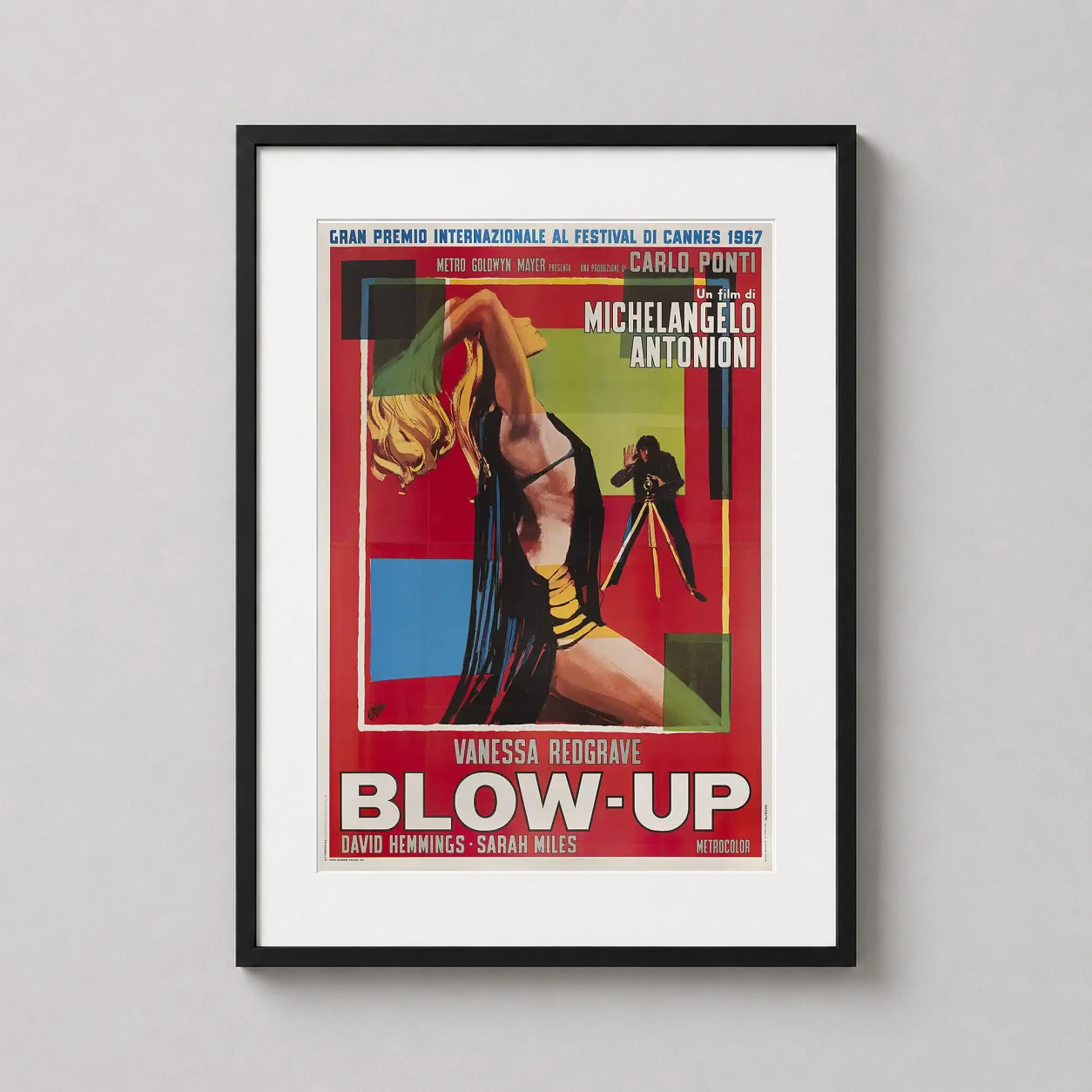 Blow-up — vibrant Italian style movie poster for Blow-Up (1966) featuring bold