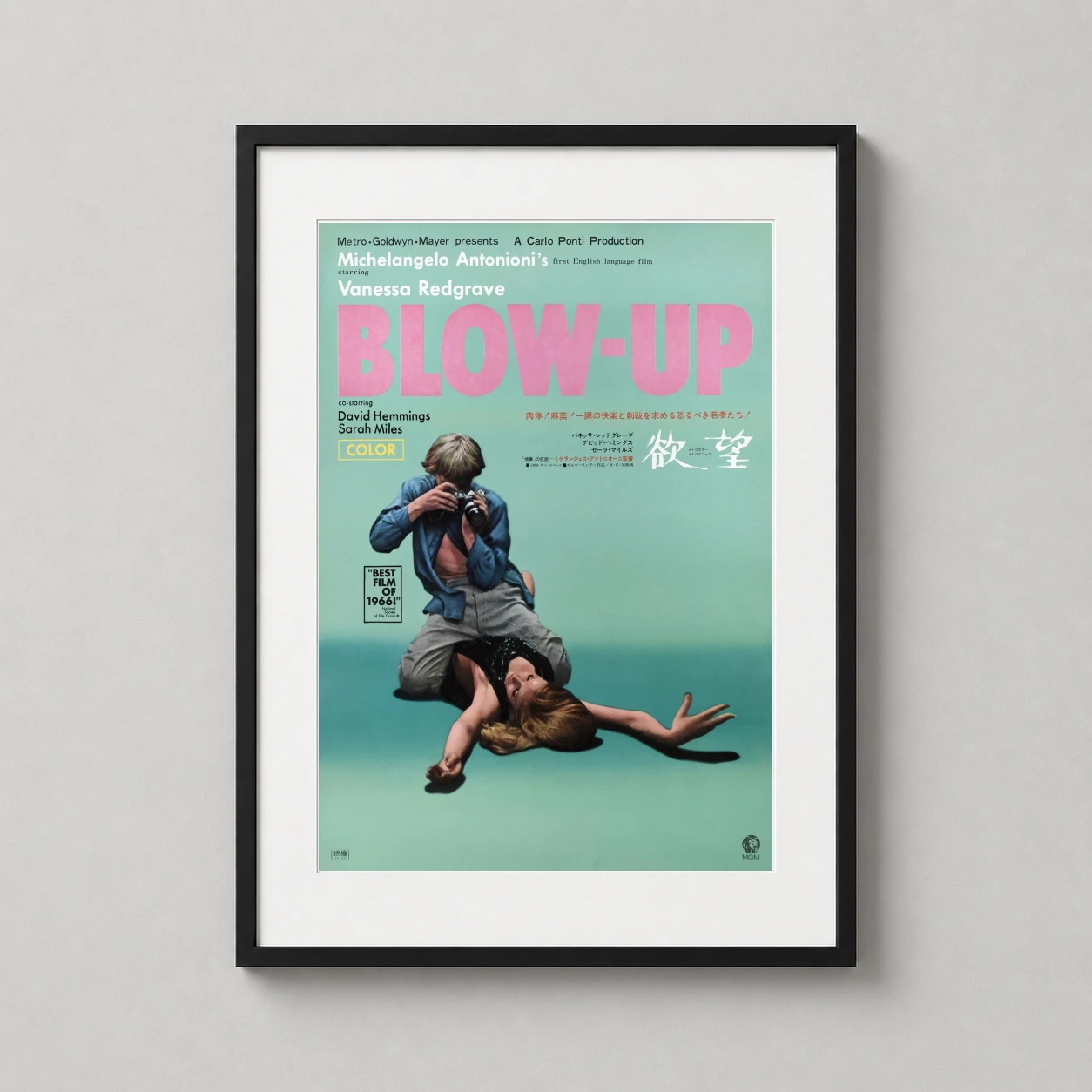 Blow-up — japanese movie poster for the 1966 film Blow-Up features a vibrant