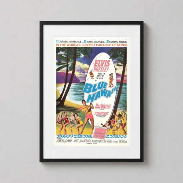 Elvis Presley Blue Hawaii 1961 Vintage Movie Poster