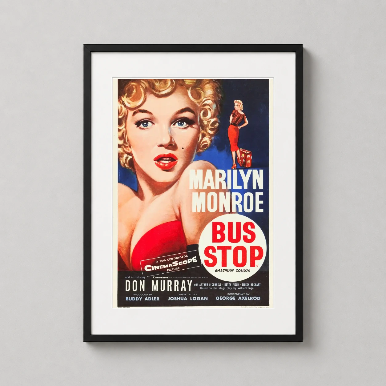 Marilyn Monroe — vintage movie poster artwork for Bus Stop starring Marilyn Monroe