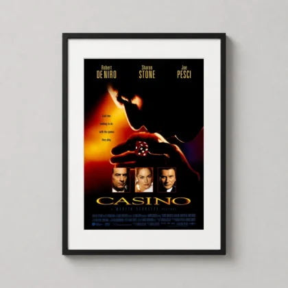 Casino 1995 – Iconic Las Vegas cinema movie poster by MerchFuse