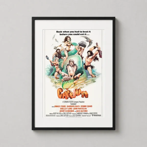 Caveman 1981 Ringo Starr Retro Comedy Movie Poster