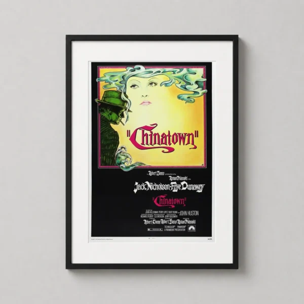 Chinatown 1974 Vintage Neo-Noir Film Poster