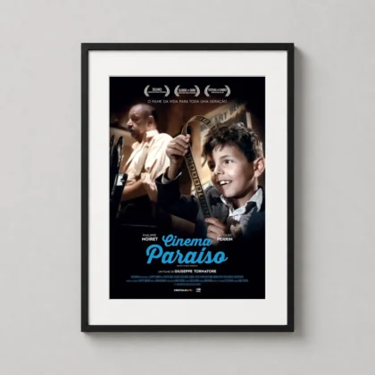 MerchFuse Cinema Paradiso Young Salvatore Film Strip movie poster with cinema character