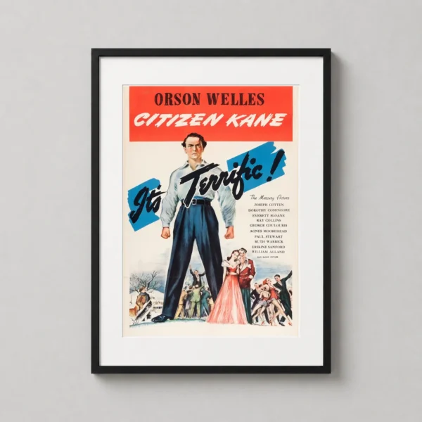 Citizen Kane Orson Welles Vintage Dramatic Movie Poster