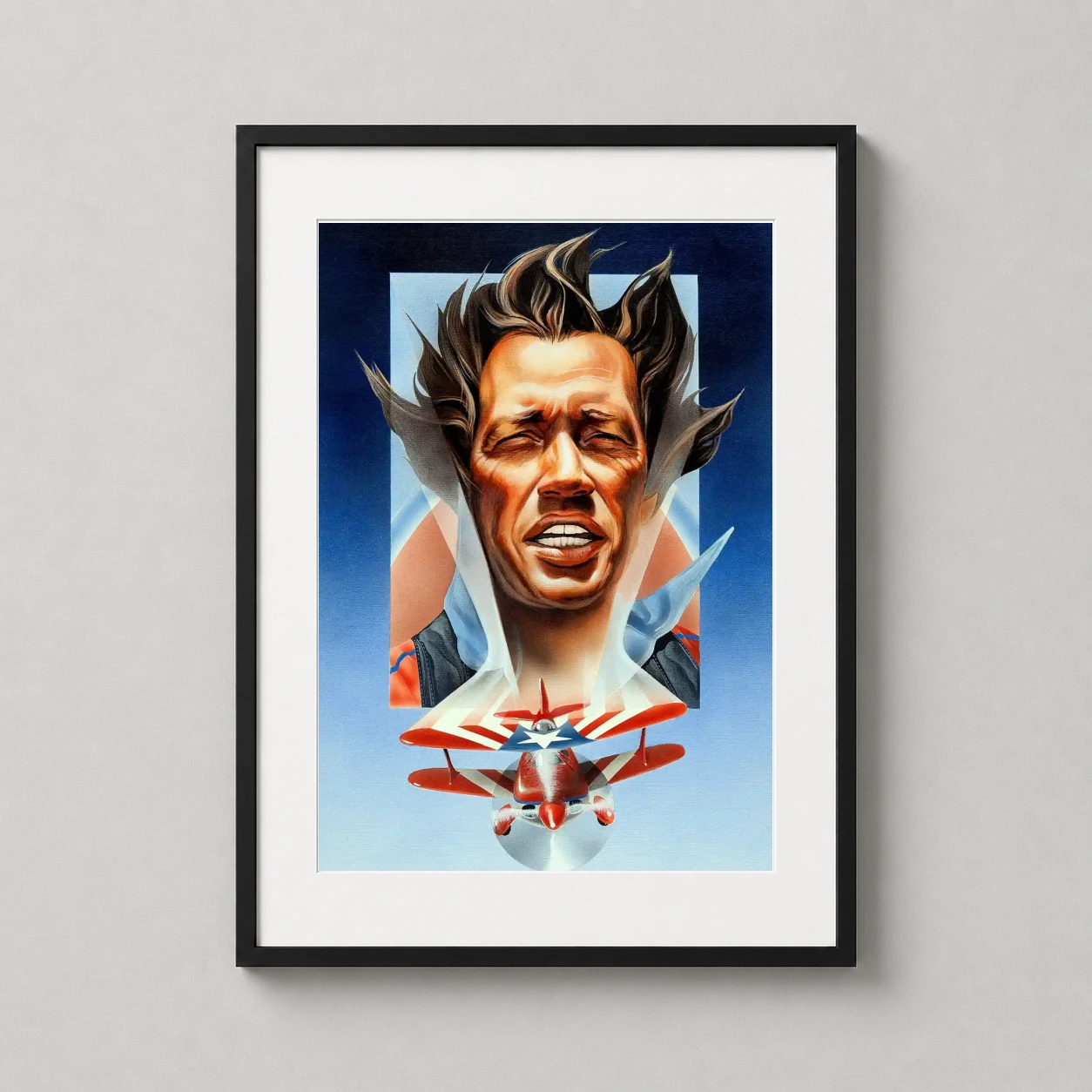 Cloud Dancer — dramatic 1980 movie art featuring David Carradine and a red and white