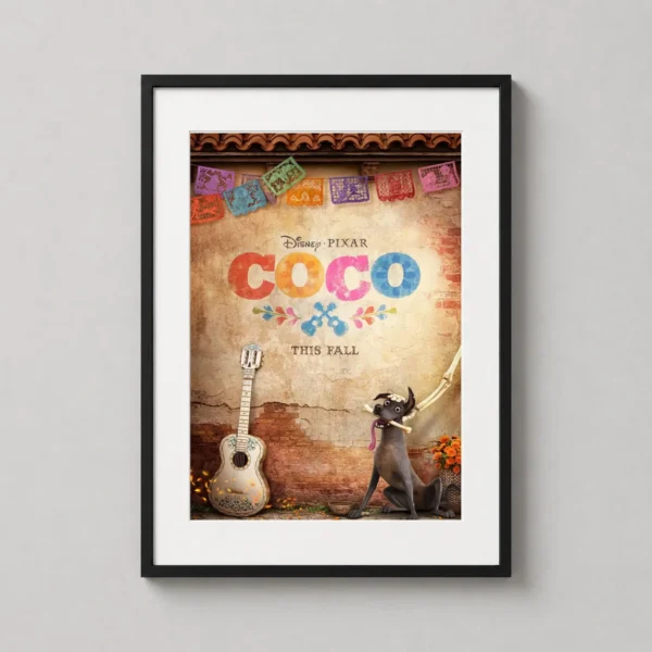 Coco Disney Pixar Dante and Guitar Movie Poster