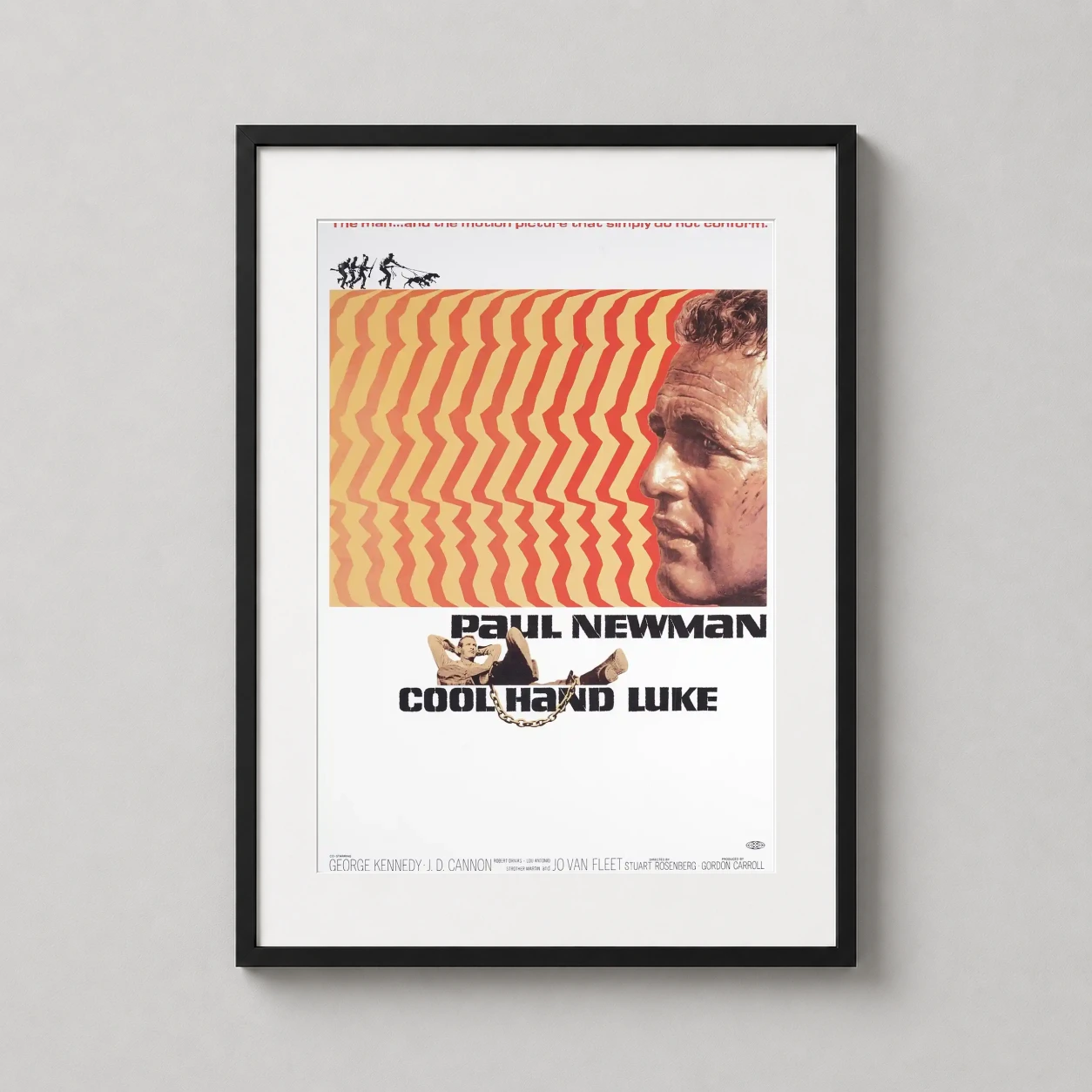 Paul Newman — vintage movie art print of Cool Hand Luke featuring Paul Newman's