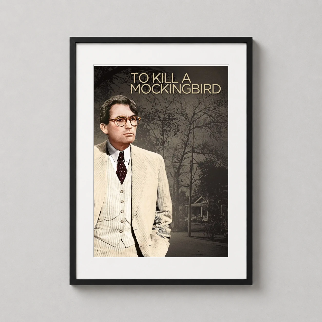 Kill Mockingbird Atticus Finch — gregory Peck as Atticus Finch in a tan corduroy suit stands before a