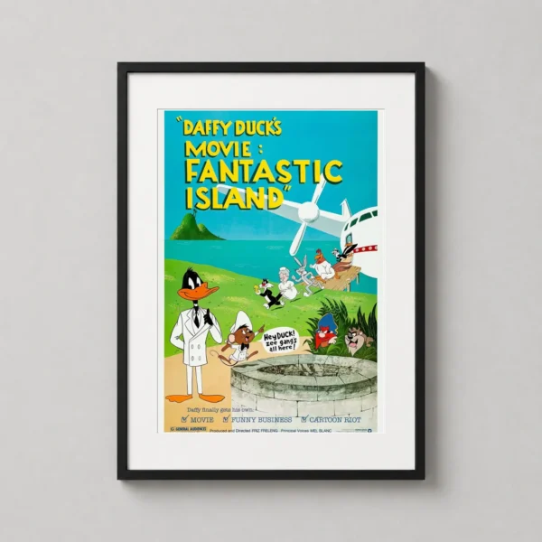 Daffy Duck's Movie: Fantastic Island Vintage Animated Movie Poster