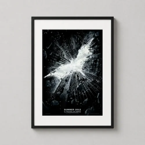 The Dark Knight Rises Gotham City Collapse Bat Symbol Movie Poster