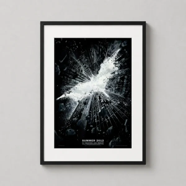 The Dark Knight Rises Gotham City Collapse Bat Symbol Movie Poster