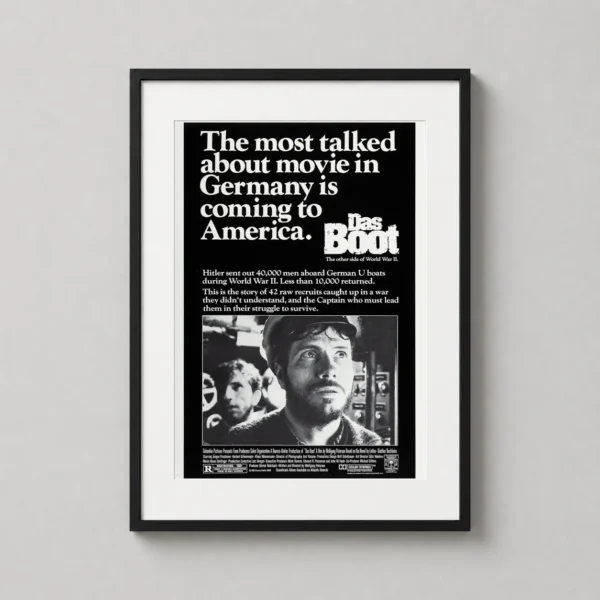 Das Boot Black & White U-Boat War Film Poster
