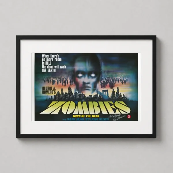Dawn of the Dead 1978 Vintage Horror Movie Zombies Movie Poster