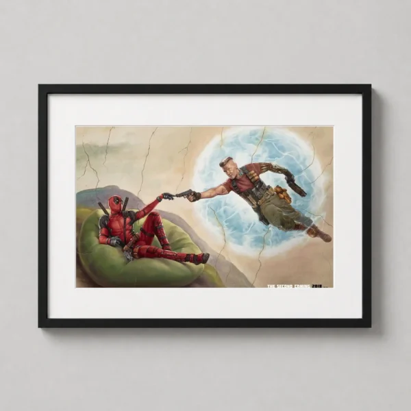 Deadpool 2 Creation of Adam, Cinematic Parody Movie Poster