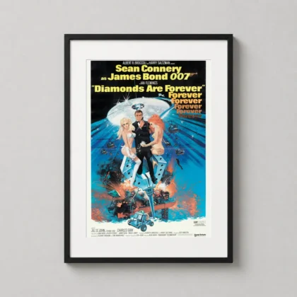 Diamonds Are Forever – Classic 197 cinema movie poster by MerchFuse