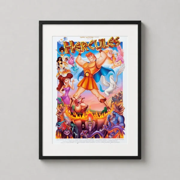 Hercules 1997 Theatrical Artwork Disney Animated Movie Poster