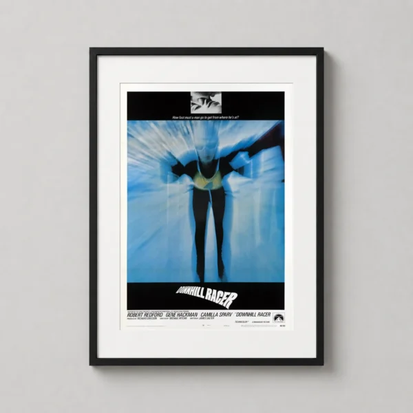Downhill Racer Vintage Abstract Speed Blur Print Movie Poster