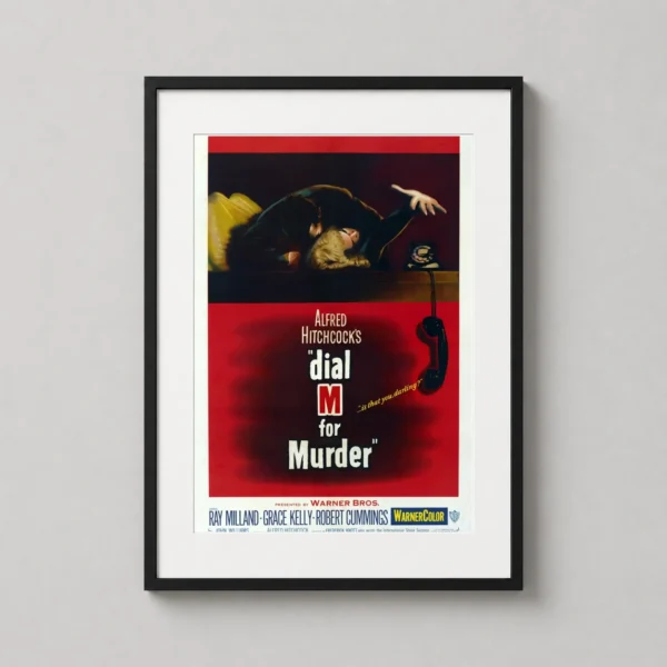 Dial M for Murder Alfred Hitchcock Vintage Thriller Movie Poster