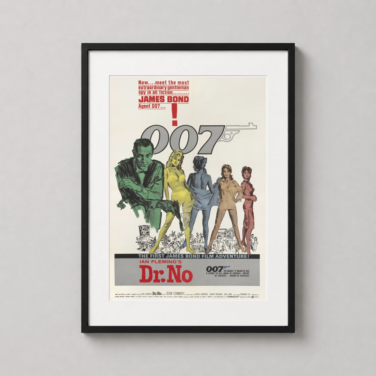 Dr. No 1962 James — this 1962 Dr. No movie poster features Sean Connery as James Bond
