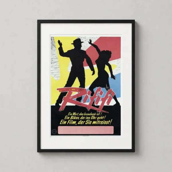 Rififi 1955 Vintage German Film Noir Movie Poster