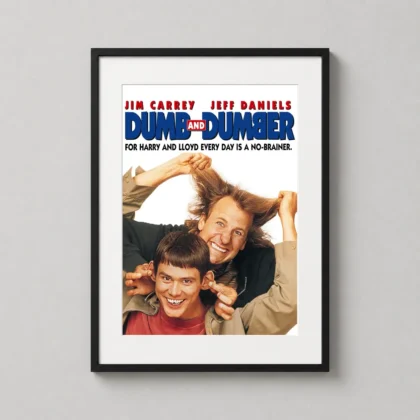 Dumb and Dumber — classic 1994 comedy poster featuring Jim Carrey and Jeff Daniels