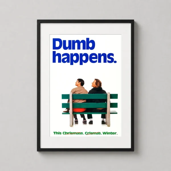 Dumb and Dumber Lloyd and Harry Bench Scene Movie Poster