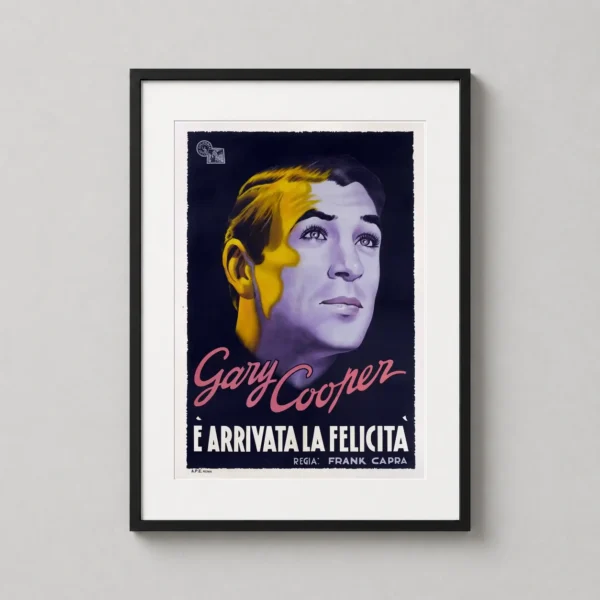Mr. Deeds Goes to Town Gary Cooper Italian Vintage Movie Poster
