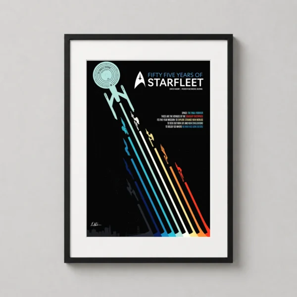 Starfleet Academy Starship Enterprise Rainbow Warp Movie Poster