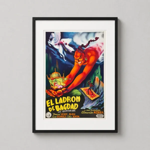 The Thief of Bagdad Vintage Spanish Fantasy Art Movie Poster