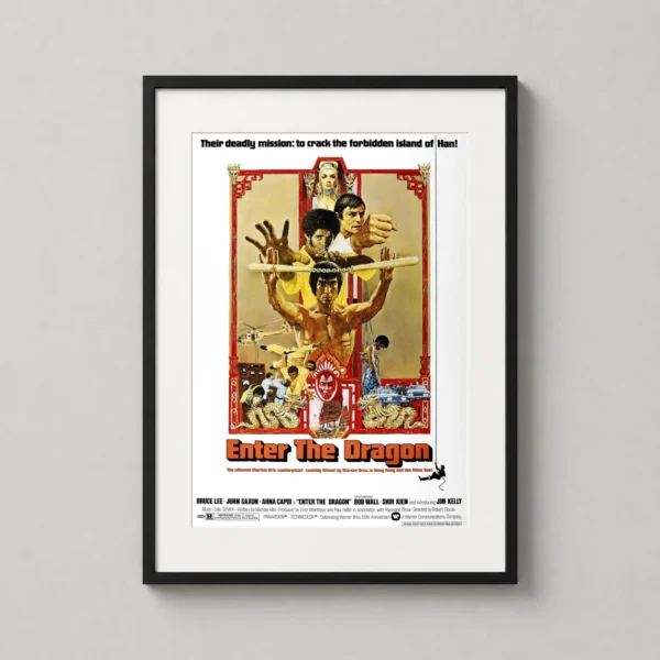 Enter the Dragon Bruce Lee Martial Arts Movie Vintage Poster