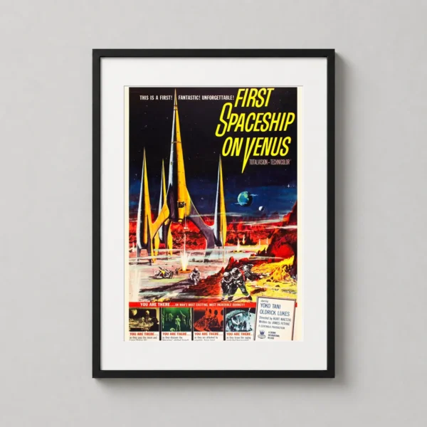 First Spaceship on Venus 1962 Vintage Sci-Fi Movie Poster