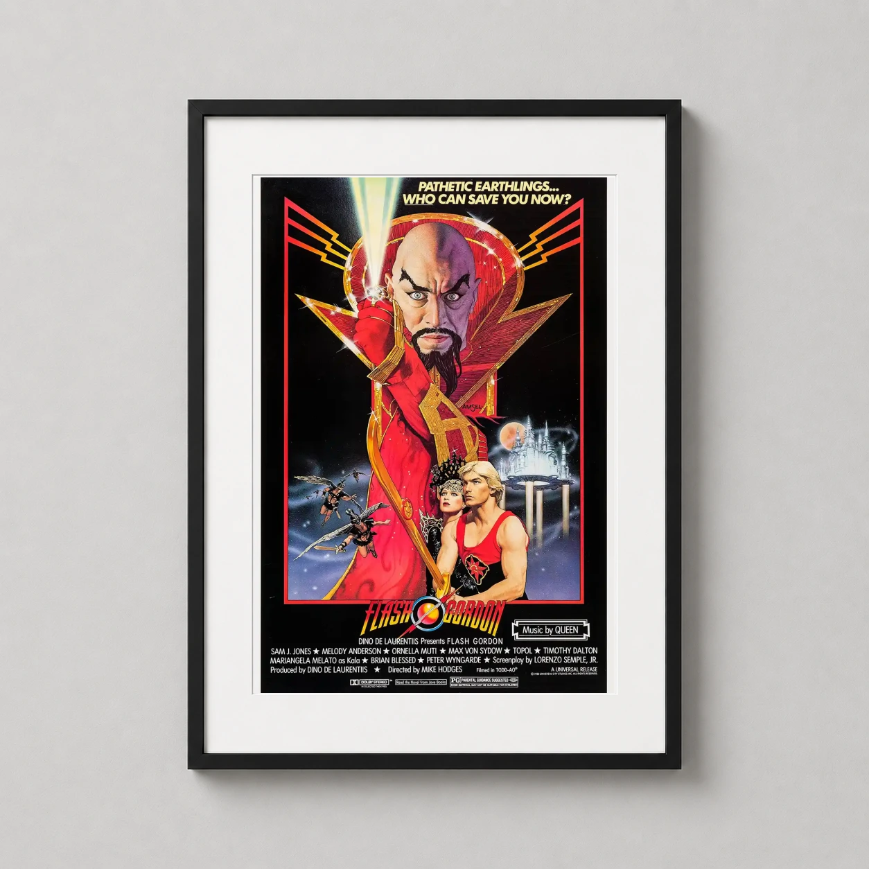 Flash Gordon 1980 Ming — featuring Ming the Merciless and Flash Gordon, this retro sci-fi art