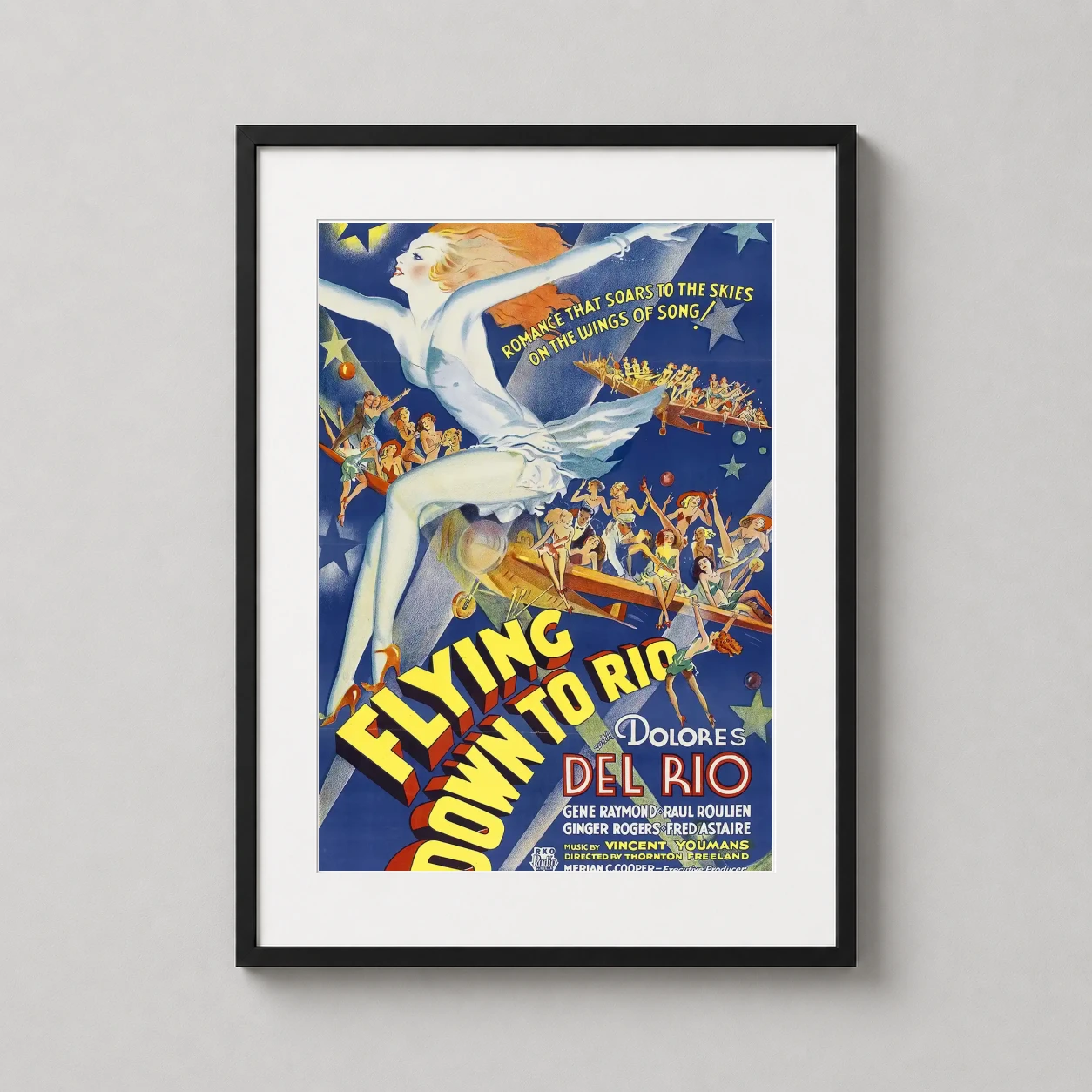 Flying Down to Rio — vintage 1933 Flying Down to Rio film poster featuring Dolores del Rio