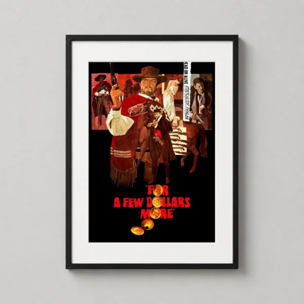 For a Few Dollars More Clint Eastwood Vintage Movie Poster