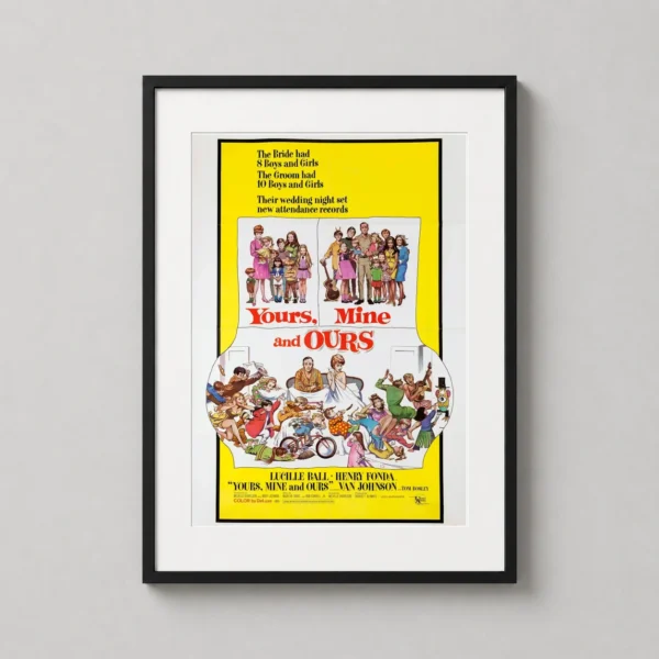 Yours, Mine and Ours Lucille Ball, Henry Fonda Movie Poster