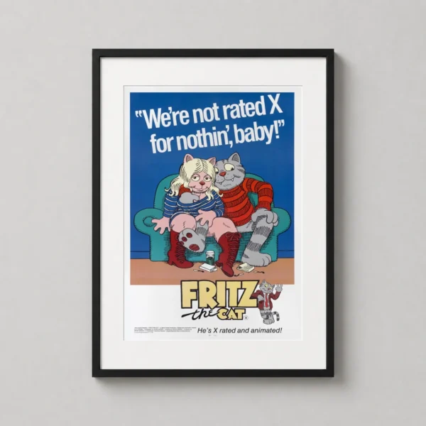 Fritz the Cat 1972 Vintage Animated Movie Poster