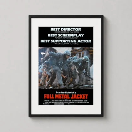 Full Metal Jacket – Stanley Kubrick Combat Scene cinema movie poster by MerchFuse