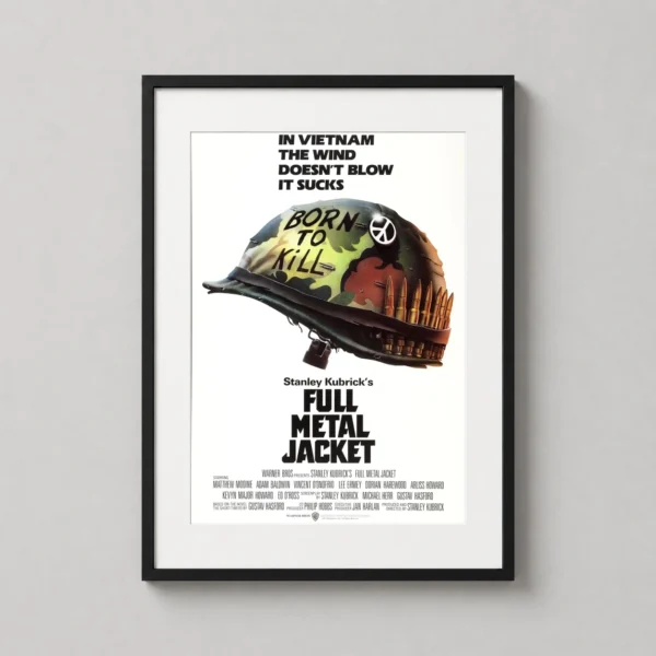 Full Metal Jacket Born to Kill Helmet Stanley Kubrick Movie Poster