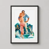 Gator 1976 Movie Burt Reynolds Vintage Illustration Movie Poster