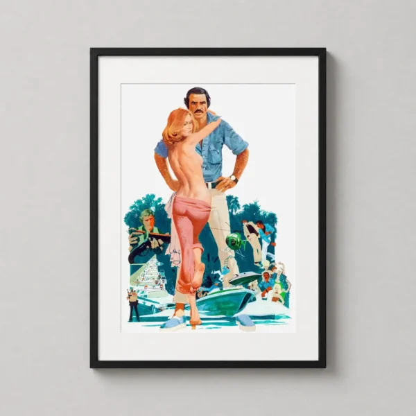 Gator 1976 Movie Burt Reynolds Vintage Illustration Movie Poster