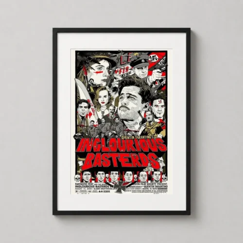 Inglourious Basterds Character Collage Movie Poster