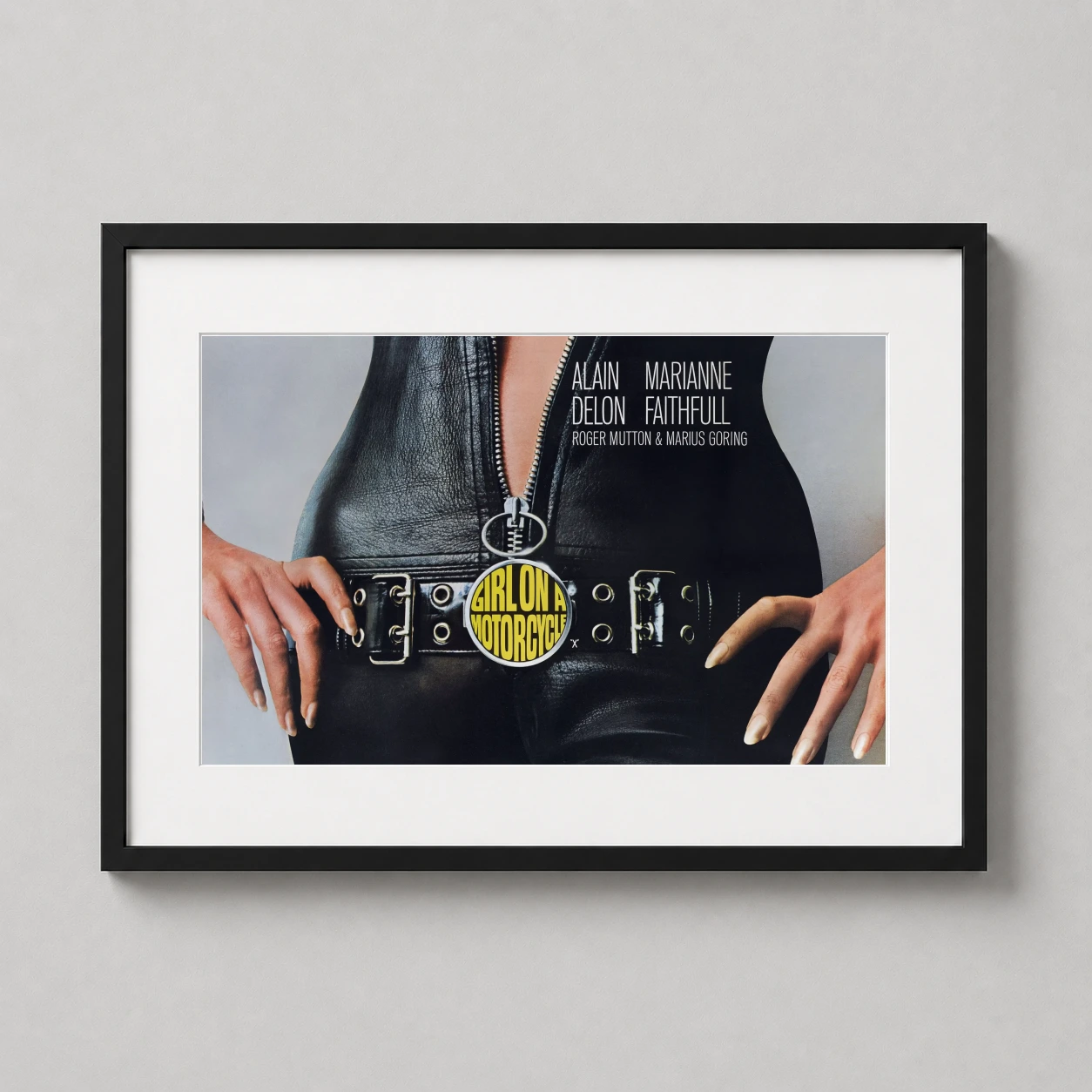 Girl a Motorcycle — high-contrast vintage movie poster for the 1968 film Girl on a