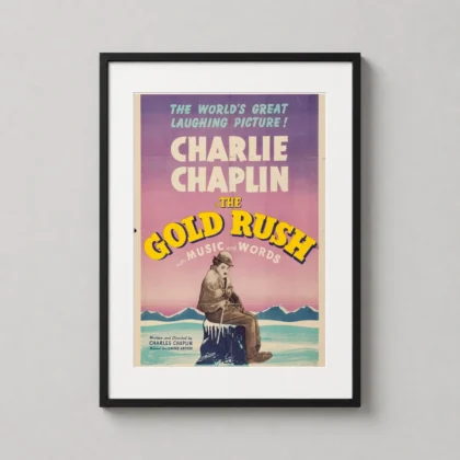 Gold Rush Charlie Chaplin – Vintage Film Decor vintage movie poster by MerchFuse